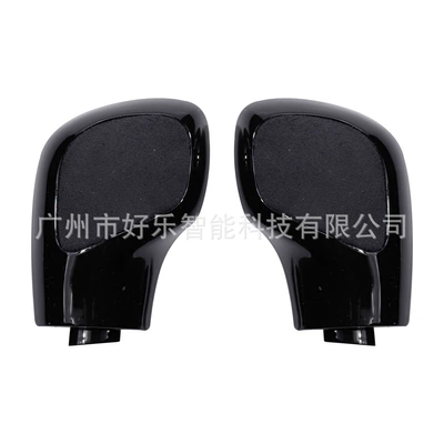 Cab and accessories — gear head shell cover - sk-vw176-suede-black-leather-piano-black-1-pair-of-side-covers