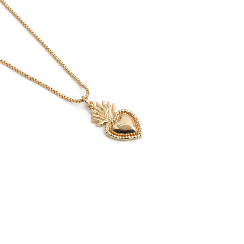 Fashion Heart-shaped Devil Eyes Zircon Pendant Necklace