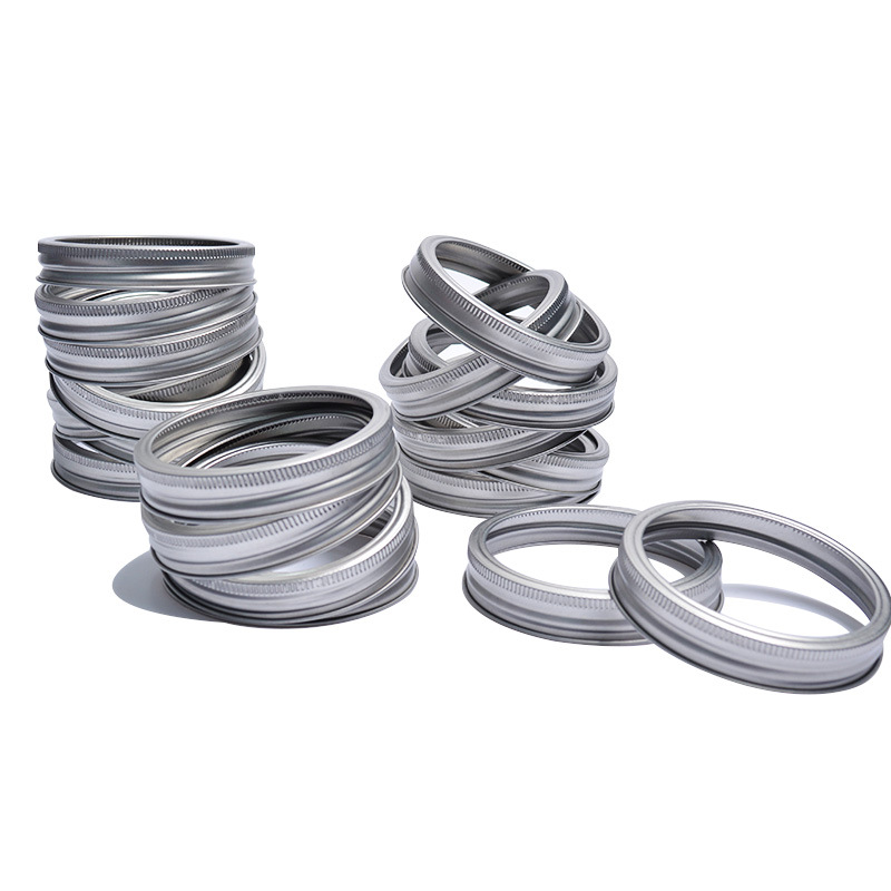 Amazon transfronterizo en stock tarro de albañil tapa de hojalata sello dividido cubierta redonda de metal anillo cubierta de hierro