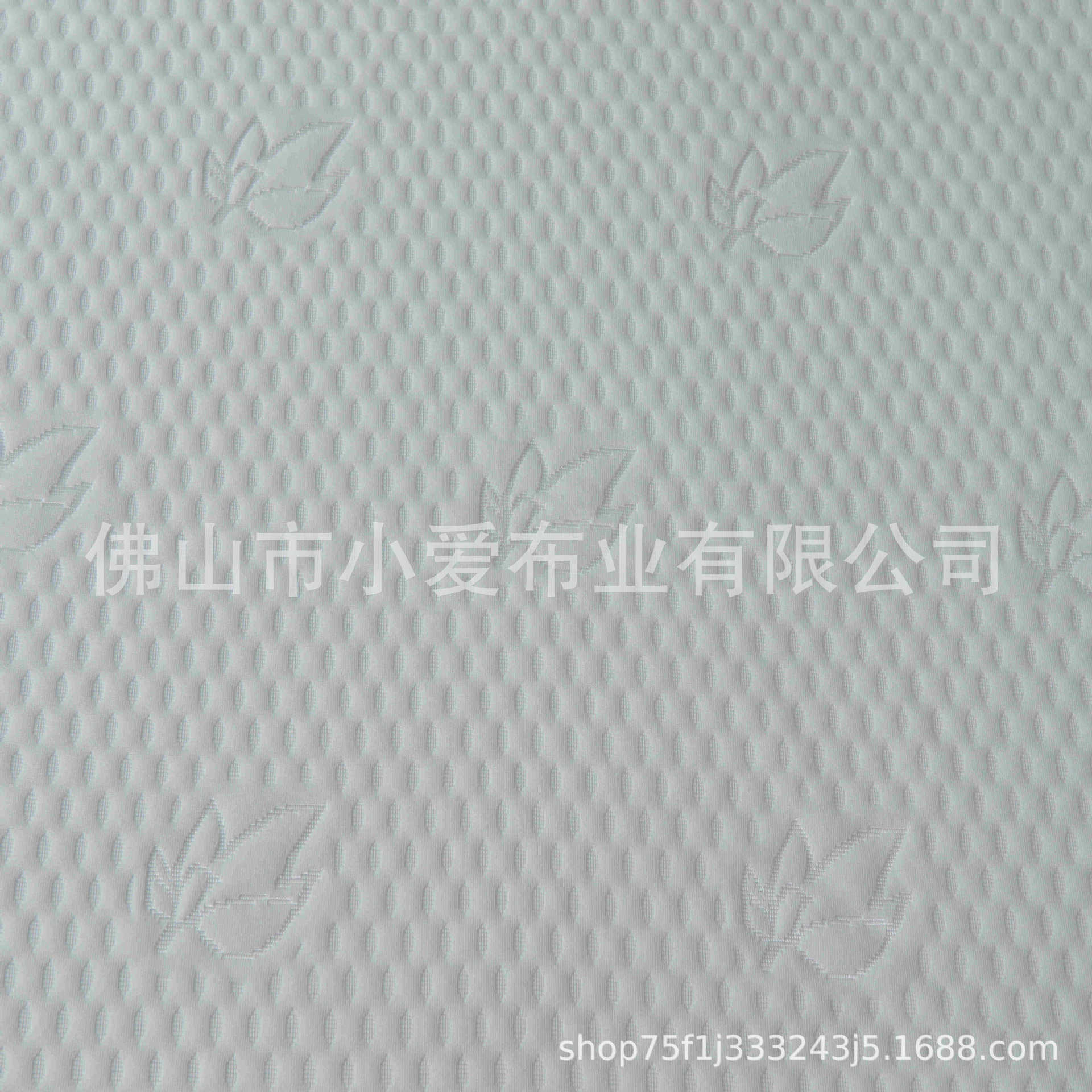 Blanco unilateral tejido Jacquard tela de colchón tela de punto ancho tela de lana abrasiva ropa de cama tela textil