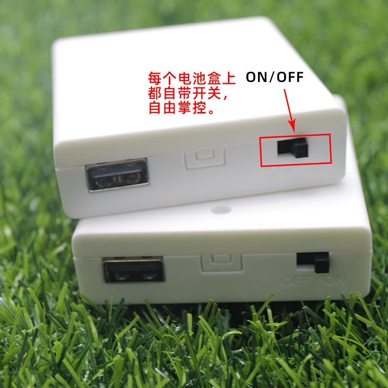 6V 5th Battery Holder Wholesale, 4-Cell Design with Lid and Switch, USB String Light Charging Case