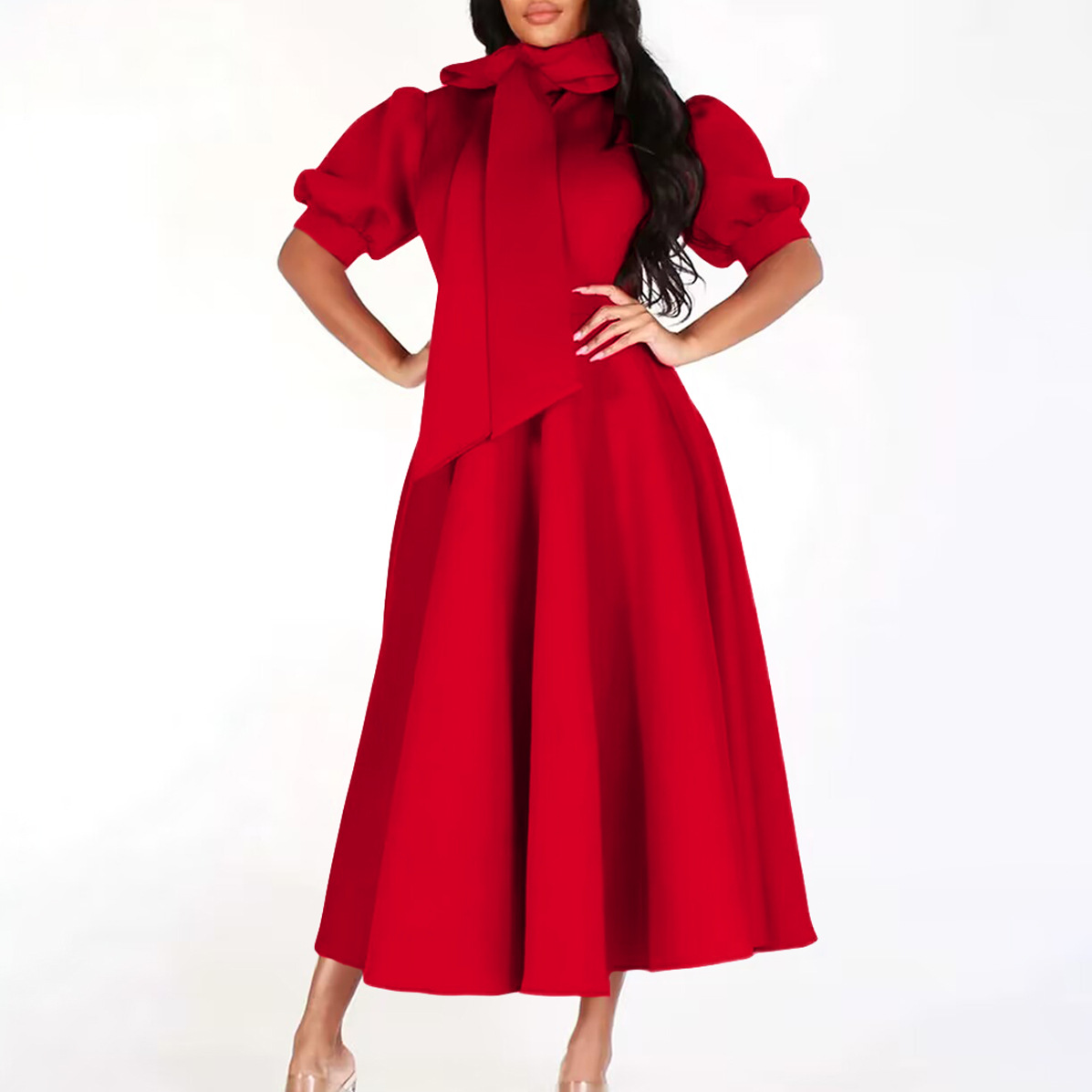 Women's Summer Elegant Maxi Solid Color Dress