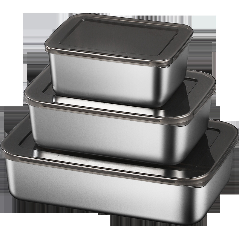 Crisper antibacteriano de calidad alimentaria de acero inoxidable caja de fruta Bento refrigerador especial sellado caja de almacenamiento hogar