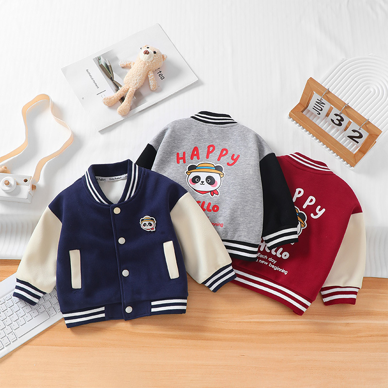 新款童装2025秋冬外套男女童韩版时尚小棉衣萌趣印花轻便保暖