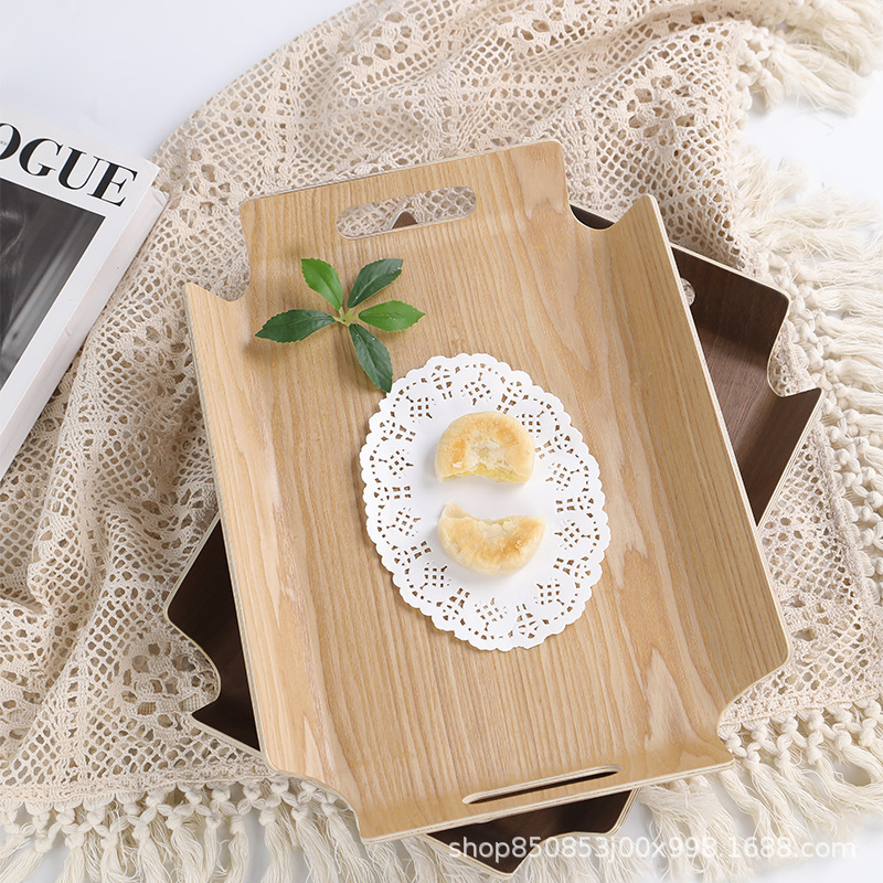 Casual Bread Plate Black Walnut Ash Tray Wooden Dinner Plate Tea Tray Creative Dried Fruit Plate Tea Restaurant Dessert Plate
