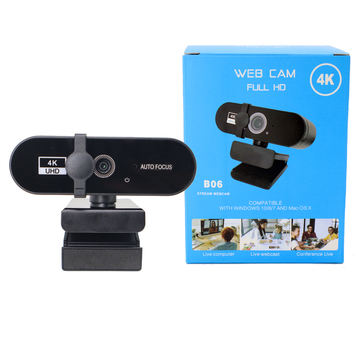 4K-Auto-Focus-Webcam mit USB-Anschluss