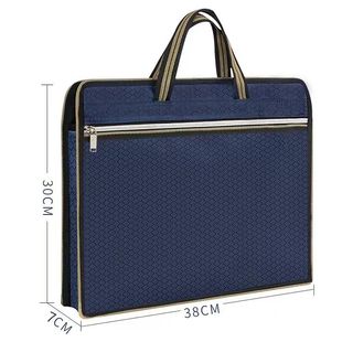 Document Satchel Briefcase Men's Information Bag Conference Bag Computer Bag Canvas Office Large Capacity Briefcase Customization