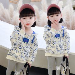 Girls' sweatshirts spring and autumn children's fashionable hooded sweatshirts 2022 new fashionable spring clothes baby Internet celebrity clothes tops