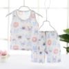 Summer breathable set, pijama, quick dry flower boy costume, Korean style, children's clothing, with short sleeve
