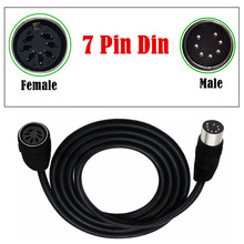 大DIN 7PIN公母音频线电脑/医疗器械通边7PIN全铜满点加地连接线