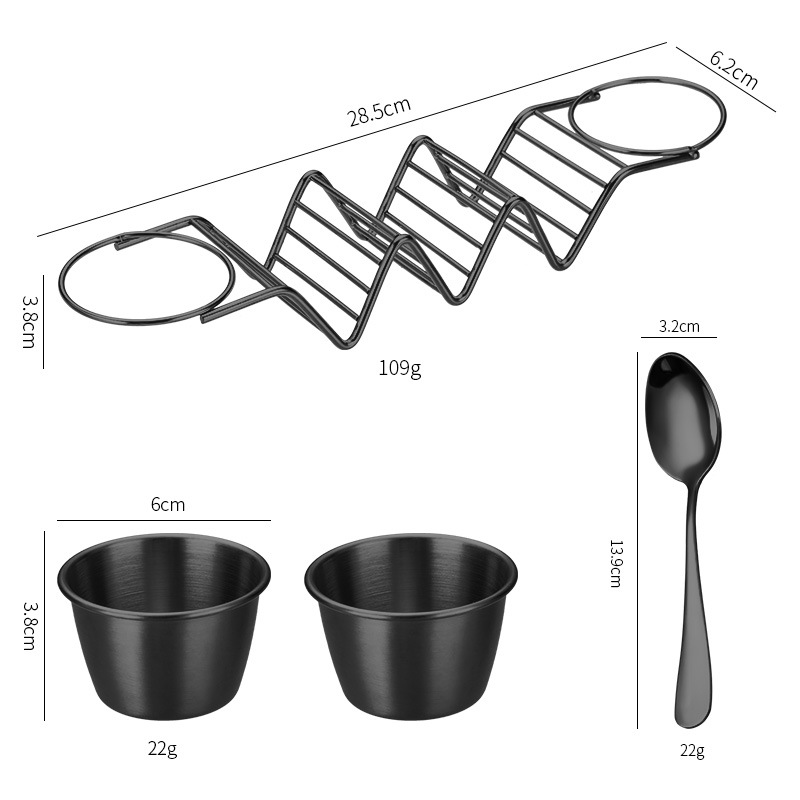 Transfronterizo en la acción de acero inoxidable mexicana Pancake rack taco titular rollo rack con salsa taza de maíz rollo rack