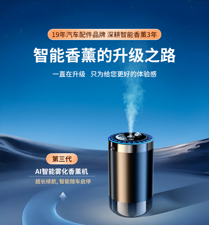 Intelligent Spray Car Aromatherapy Machine Deodorization Car Perfume Car Start-Stop Car Fragrance Internet Celebrant Car Aromatherapy