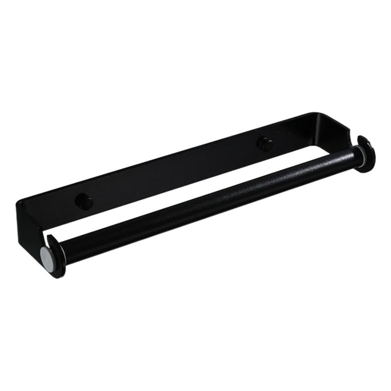 Cocina sin perforaciones plástico envolver estante soporte de tejido estante de almacenamiento plástico envolver estante fresco-mantenimiento bolsa de almacenamiento rack colgante de pared negro