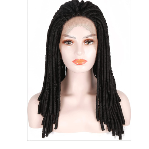 Women's artificial twist crochet wig
