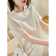 小香風法式連衣裙2022新款復古氣質高級感白色鏤空子女裝夏季薄款