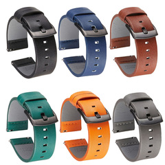 適用於三星 GearS3方孔真皮錶帶智能手錶錶帶真牛皮開關快拆通用