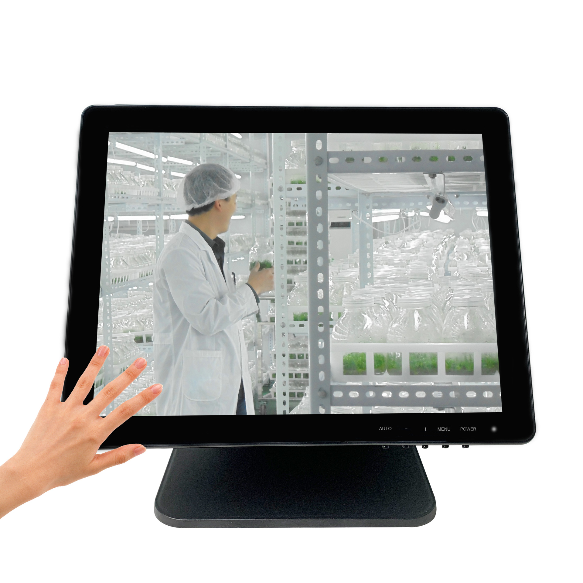 Cash register POS Touch monitor dual screen capacitive touch 15 inch computer monitor HDMI