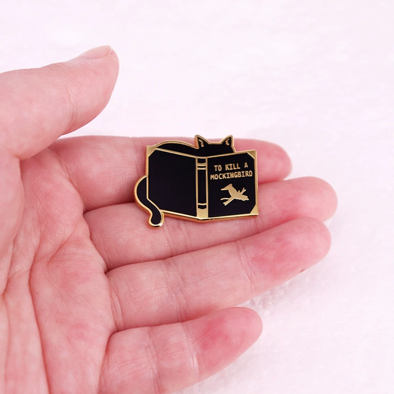 Black brooch, badge, Birthday gift