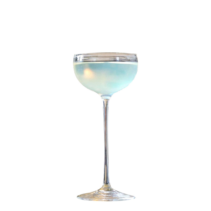 Taza de cóctel japonesa de alto pie, taza de martini, taza de vinos de cristal, taza de champán.