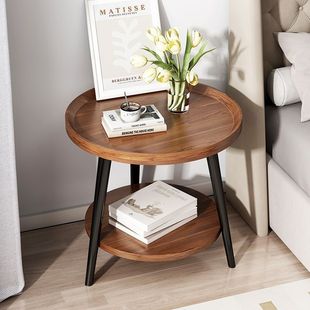 Nordic Small Coffee Table, Sofa Side Table, Living Room Home Small Apartment Bedside Table, Simple Corner Table, Small Round Table Side Cabinet