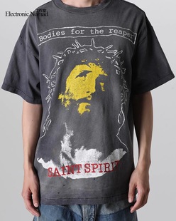 EN Washing Master 90 s Joker Short shirt short sleeve T-shirt retro street 210g weight