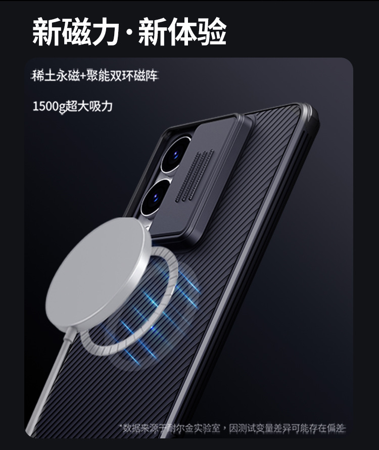 Ốp lưng từ tính Samsung S25 Edge Nillkin chống nhìn trộm, nắp đẩy ống kính — Gương đen PRO màu đen, Gương đen PRO xanh lam, Gương đen PRO xanh đậm, Gương đen PRO [mẫu từ tính] màu đen chi tiết 7