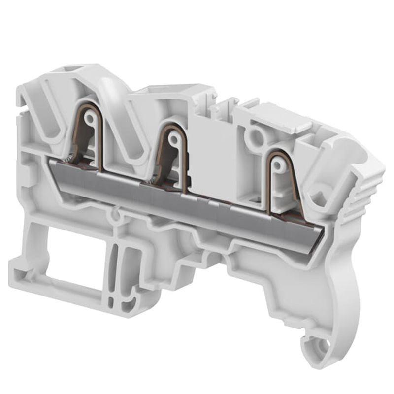 ABB接线端子ZK4-3P ZK4-PE-3P 直插式　TE插簧接线端子