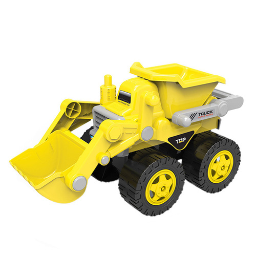 Large beach toy car for children, sliding construction vehicle with bulldozer and dump truck, indoor and outdoor sand pool sand transport vehicle
