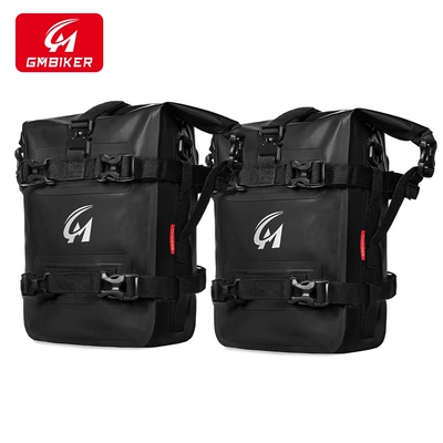 Motorcycle Riding Bag Large Capacity – Motorcycle Safety Supplies - black-2-pieces-5-8-liters-foldable-large-capacity-waterproof-night-riding-reflective