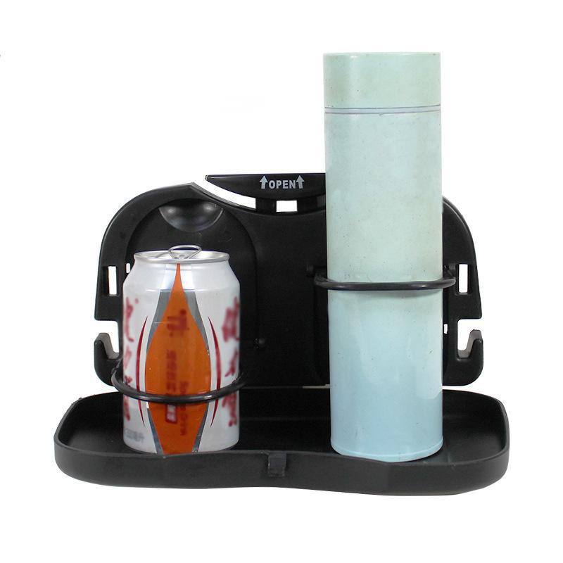 Cross-Border Amazon Best-Selling Car Dinner Plate Multi-Functional Foldable Dining Table Drink Holder Cup Holder Car Seat Back Storage Tray