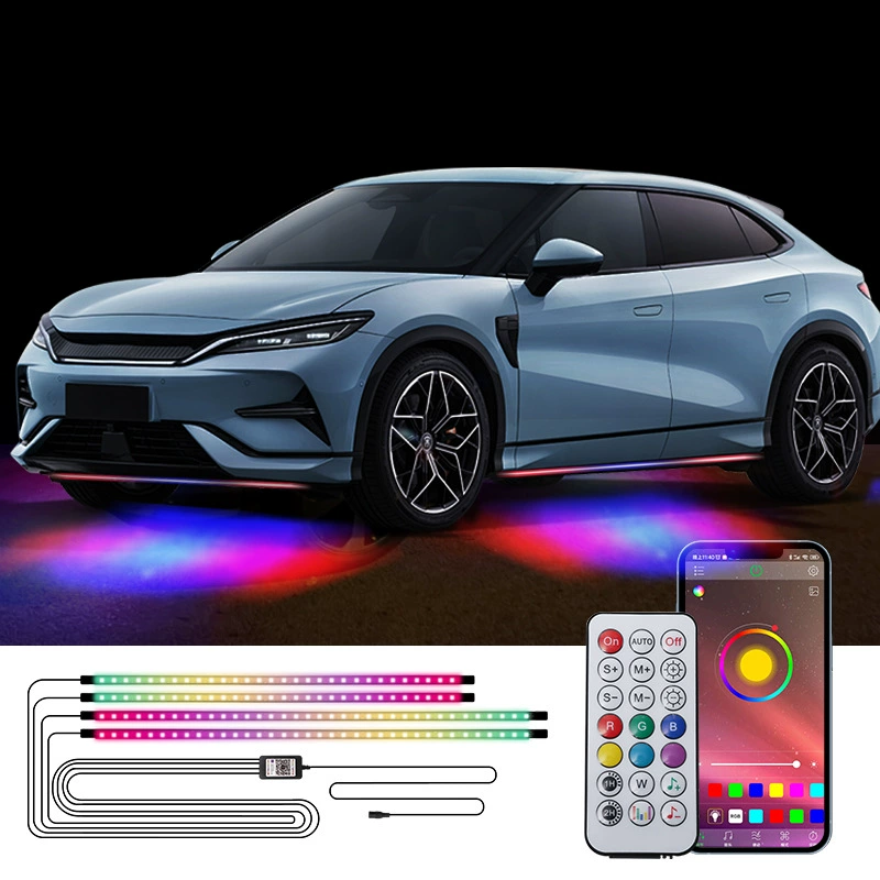 Трансграничная горячая распродажа автомобиля светодиодный фонарь с иллюзорным потоком, модифицированный красочный bluetooth APP шатер