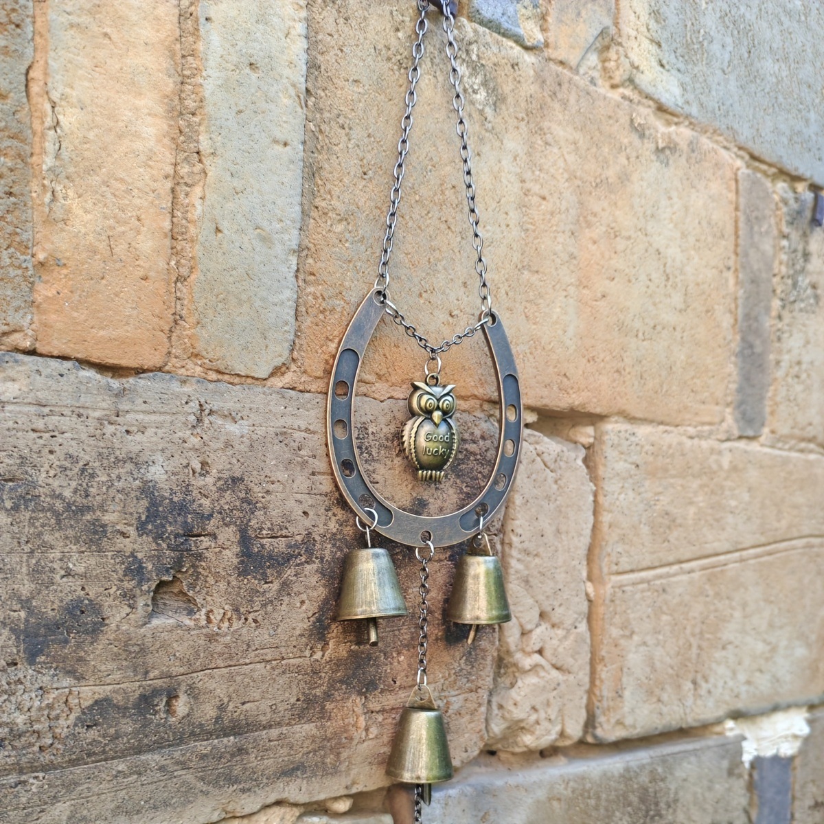 Grenzüberschreitender Verkaufsschlager: Metall-Weihnachtsglocke, Wandmontiertes Vintage-Windspiel aus Eisen, ideal für die Dekoration von Haus, Garten und Villa_voghion.com