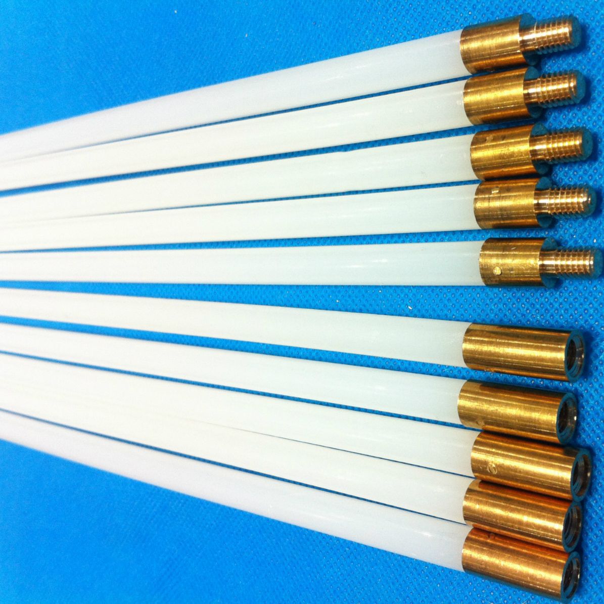 双股加强型通炮机清洗刷杆尼龙刷杆1010材质铜头铆压/8--35尼龙刷