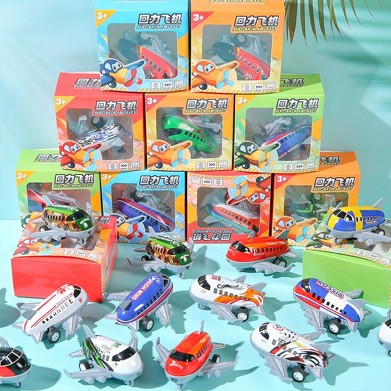 Детский игрушечный самолет для мальчиков и девочек, самолет, мини-пластиковый креативный откат, модель самолета из сплава, призы
