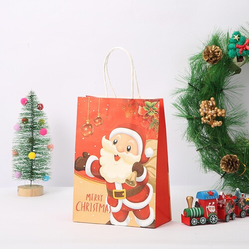 Cross-border exclusive Christmas gift packaging gift bag holiday party packaging bag gift bag brown paper bag gift