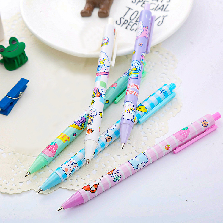 Presione la pluma una variedad de pluma de agua de examen de estudiante de alta apariencia creativa opcional linda oficina papelería pluma de gel al por mayor