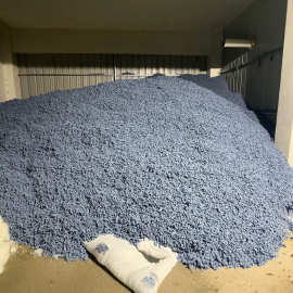 海棉边角料灰蓝色颗粒碎海绵填充物记忆绵枕芯床垫玩具填充抱枕靠