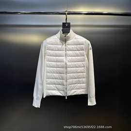 正确版本蒙家25冬季新款轻薄款针织袖立领羽绒服时尚百搭保暖御寒