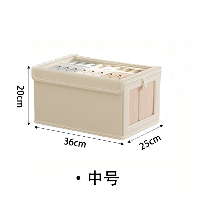 家用衣服布艺收纳箱牛津布开窗可视衣物带盖收纳盒大号阳台整理箱|undefined