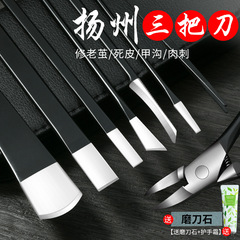 Pedicure knife set Yangzhou three-knife special nail clipper for nail grooves, corns, calluses, eagle-beak pliers, skewer knife, pedicure planer