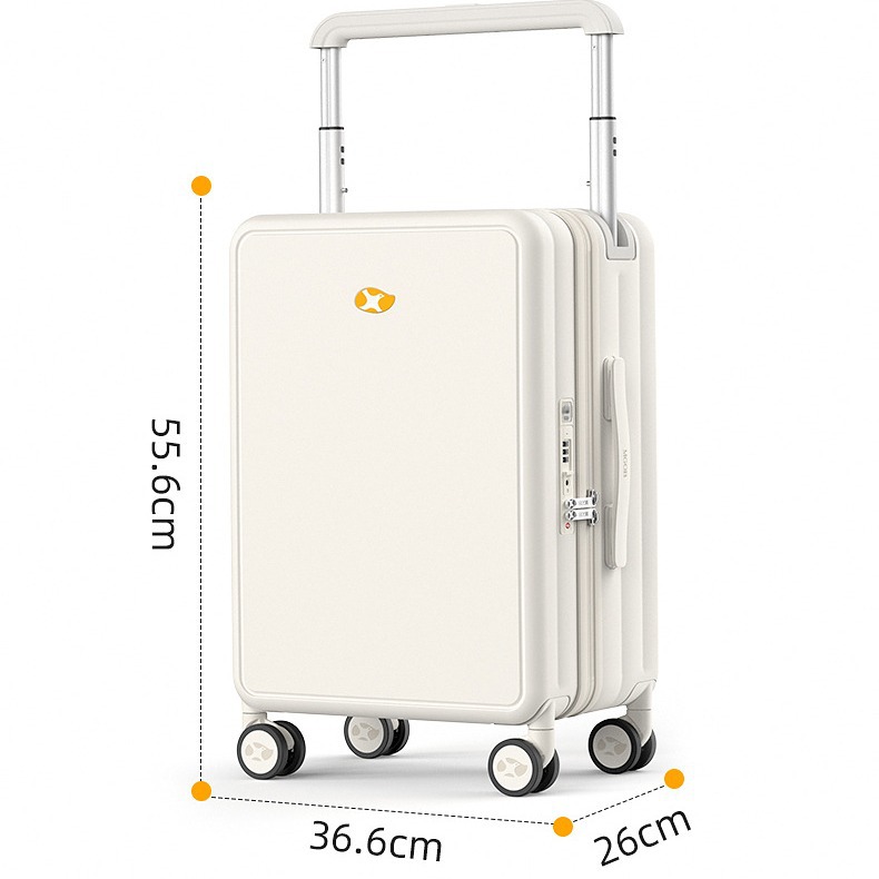 Vali nhựa PC chịu lực chống xước, bánh xe đa hướng giảm chấn, size cabin 20 inch — 53L thanh kéo rộng mở phía trước hành lý đóng gói năng lượng khổng lồ SF màu tím miễn phí vận chuyển