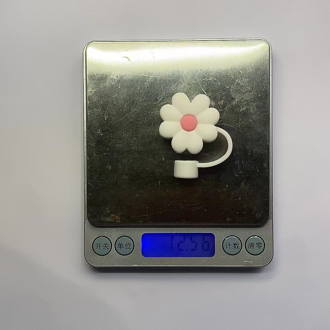 Cubierta de paja a prueba de polvo Enchufe de paja rojo neto transfronterizo linda chica tapa de paja de silicona cubierta de paja de té de leche de calidad alimentaria