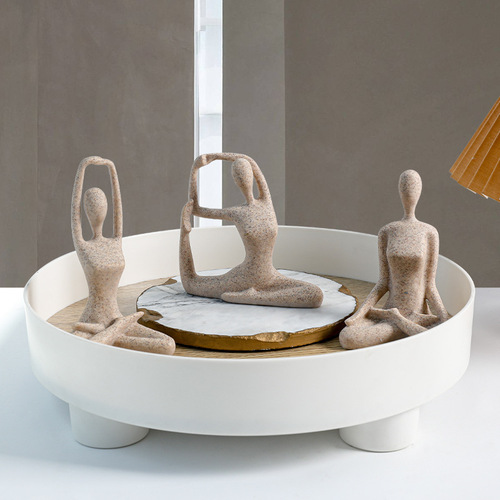 Light Luxury Abstract Yoga Character Desktop Craft Sample Room Bookshelf Coffee Table Bedroom Bedside Cabinet Creative Ornament