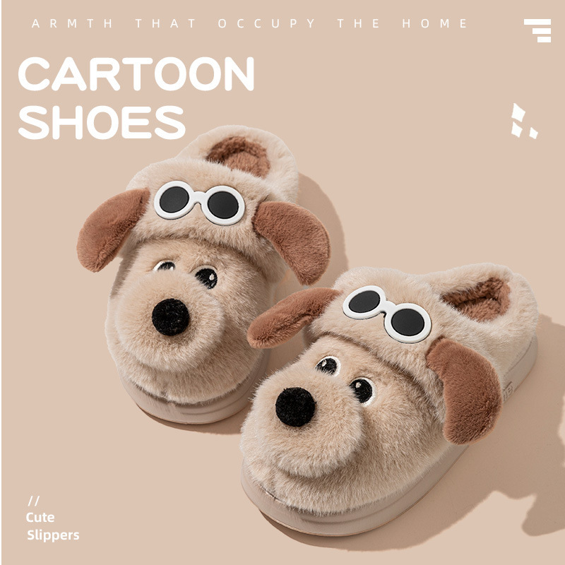 Gfas lindas, zapatillas de algodón para perros, zapatillas de algodón para mujeres caseras, zapatillas de algodón para hombres, zapatos cálidos, zapatos de luna para mujeres.