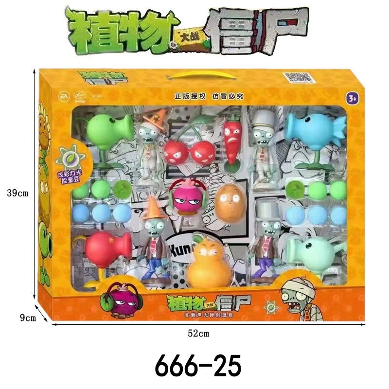 Оригинальная игра Plants vs. Zombies, реалистичная игрушка, набор со световой музыкой