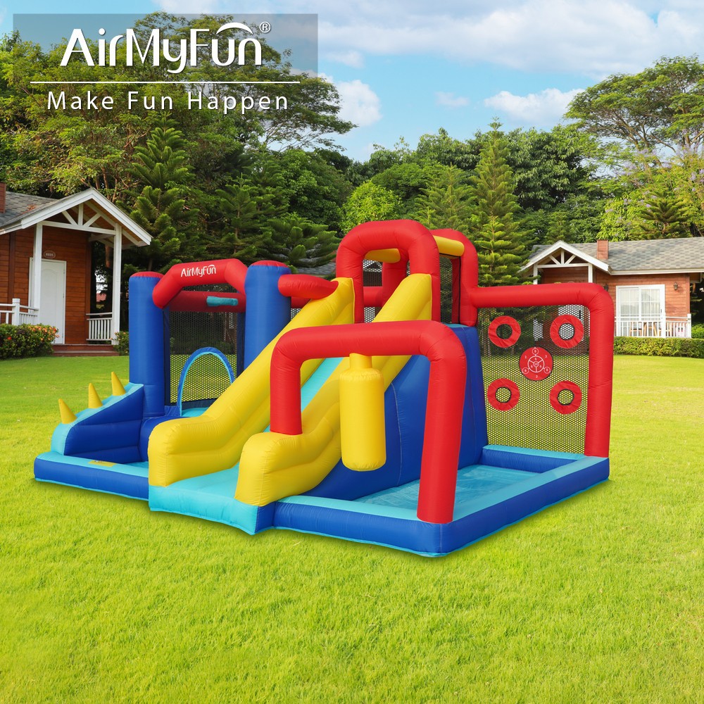 AMF | Niños castillo inflable pequeño hogar trampolín inflable tobogán inflable interior niños paraíso castillo