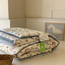 韩国大鹅家秋冬60支长绒棉单人安抚豆豆被学生宿舍卡通保暖大豆被