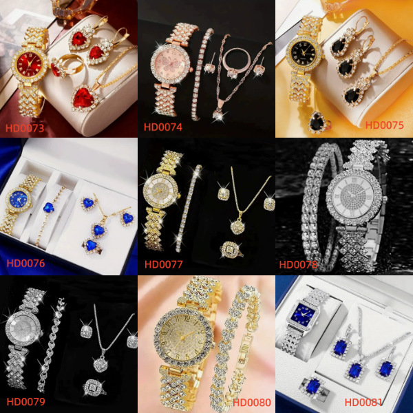 Trendy Best-Selling Roman Numeral Luxury Diamond-Studded Cuban Bracelet with Women's Watch Fashionable Hip-Hop Steel Watch