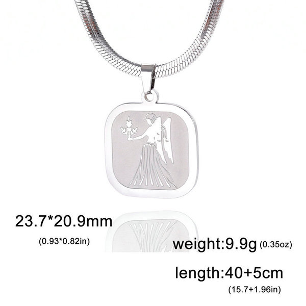Retro matte square pendant
