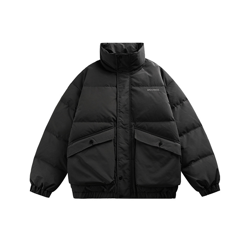 winter Japanese retro solid color down jacket